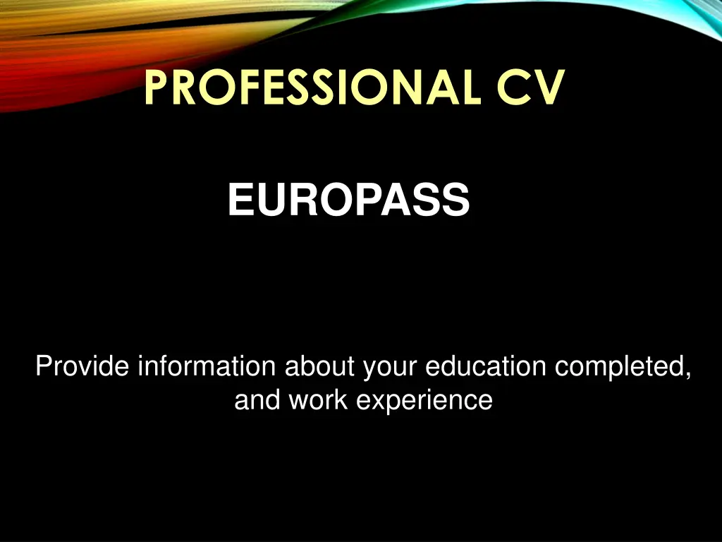 professional cv 1