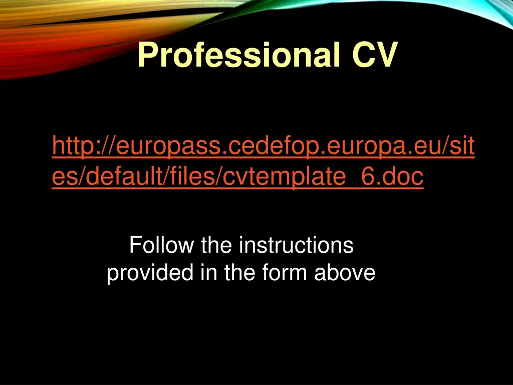professional cv