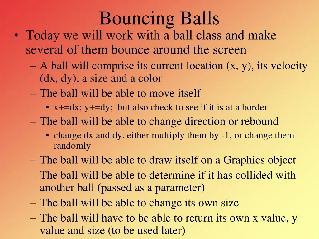 bouncing balls