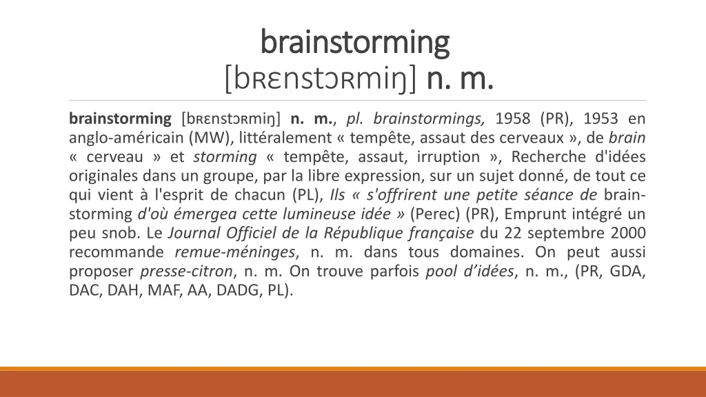 b brainstorming rainstorming b nst mi n n m