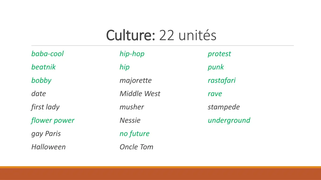 culture culture 22 unit s