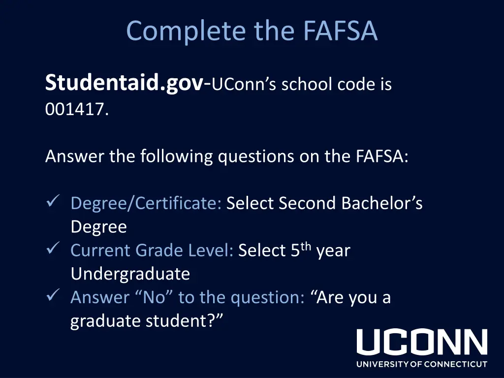 complete the fafsa