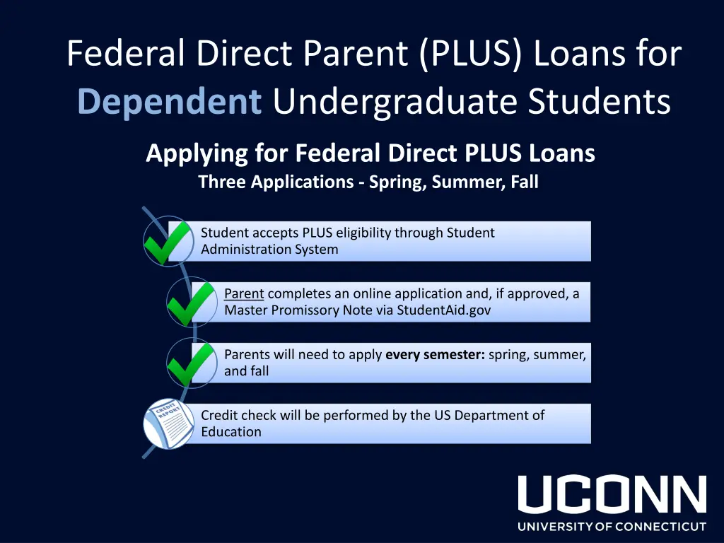 federal direct parent plus loans for dependent