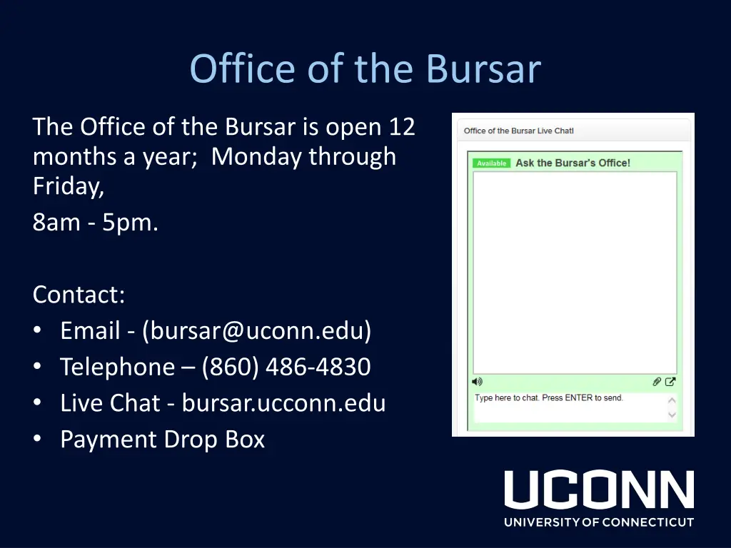 office of the bursar 1