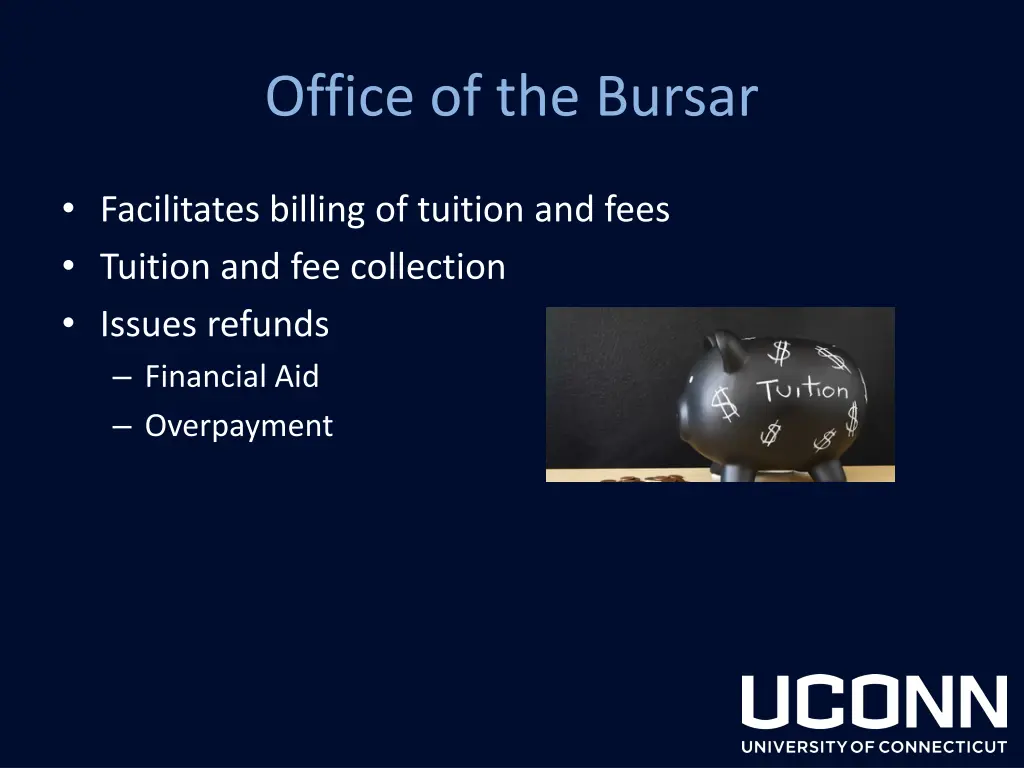 office of the bursar