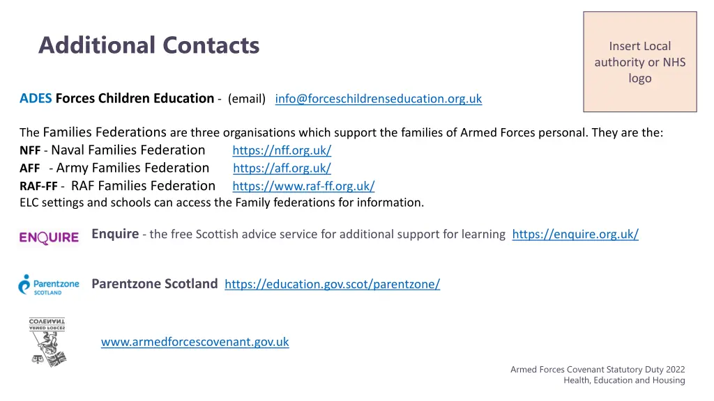 additional contacts