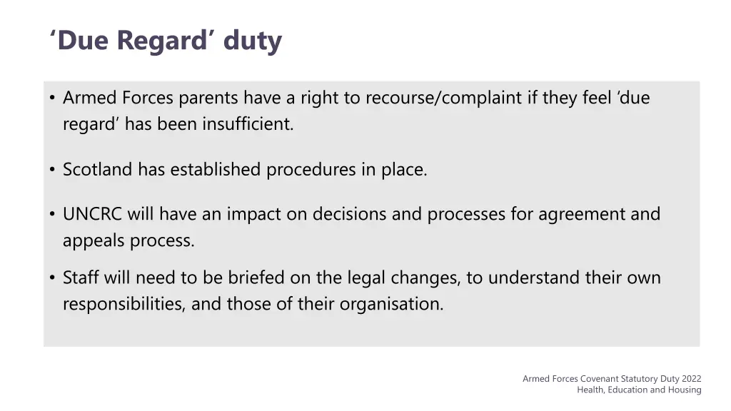 due regard duty