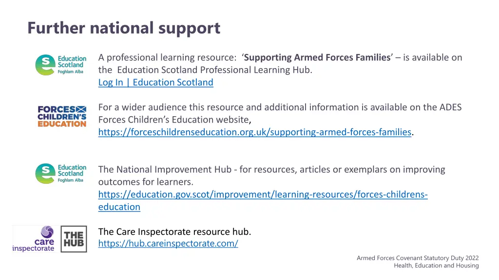 further national support