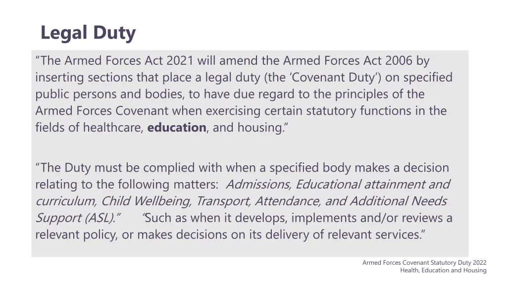 legal duty