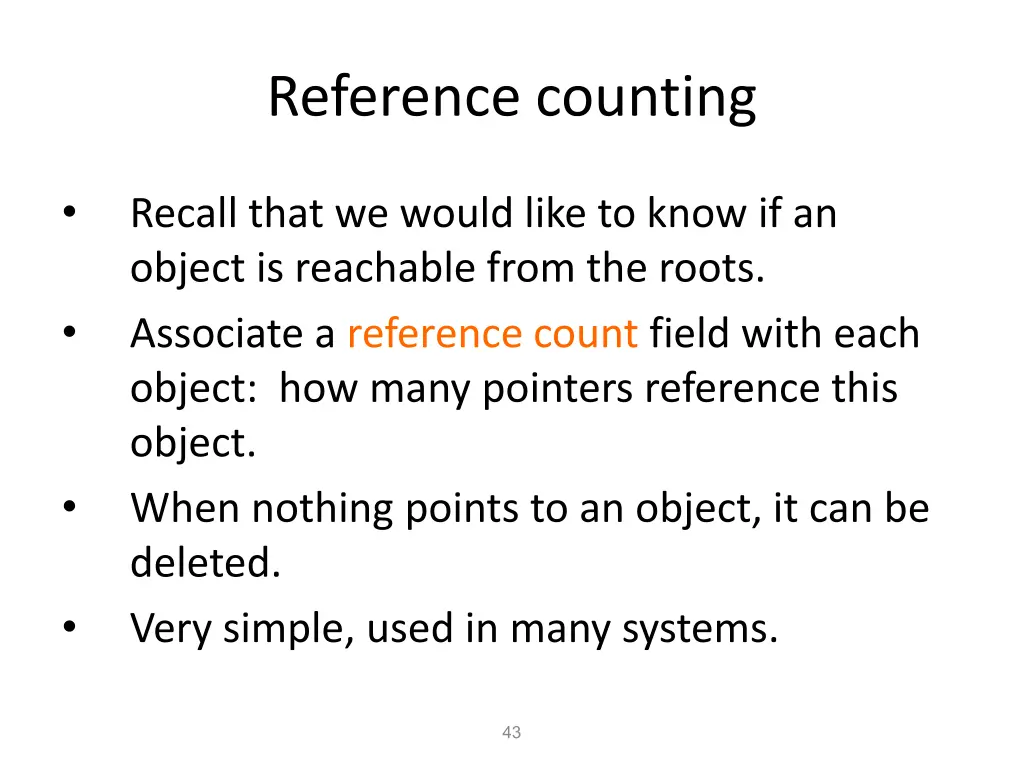 reference counting