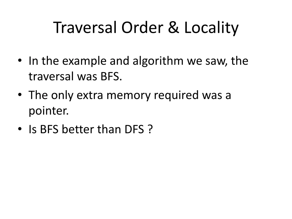 traversal order locality
