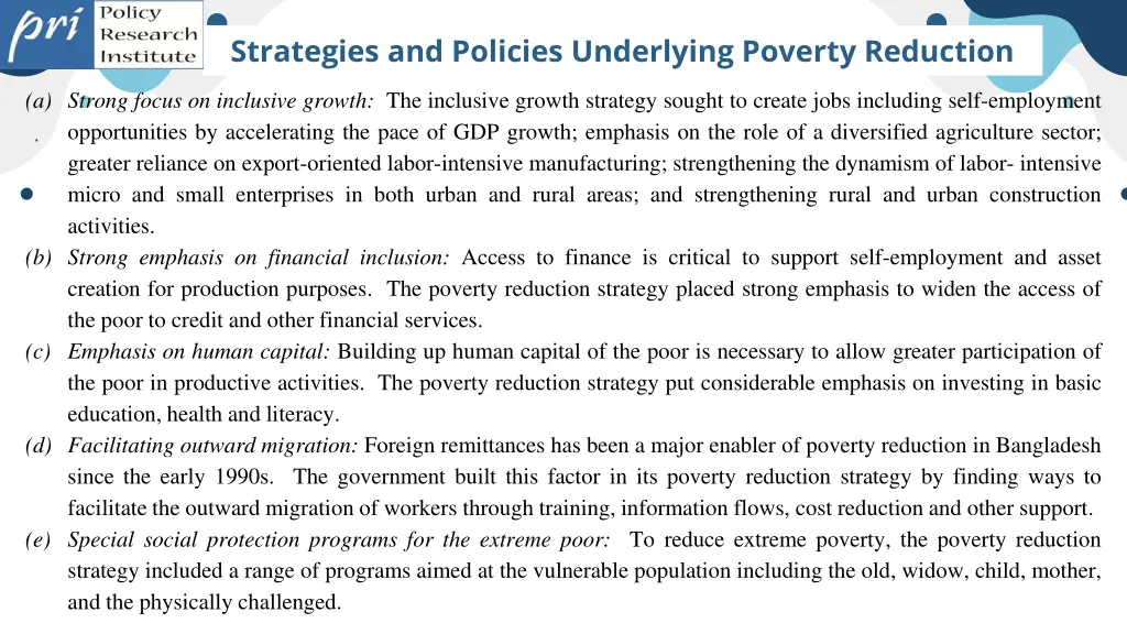 strategies and policies underlying poverty