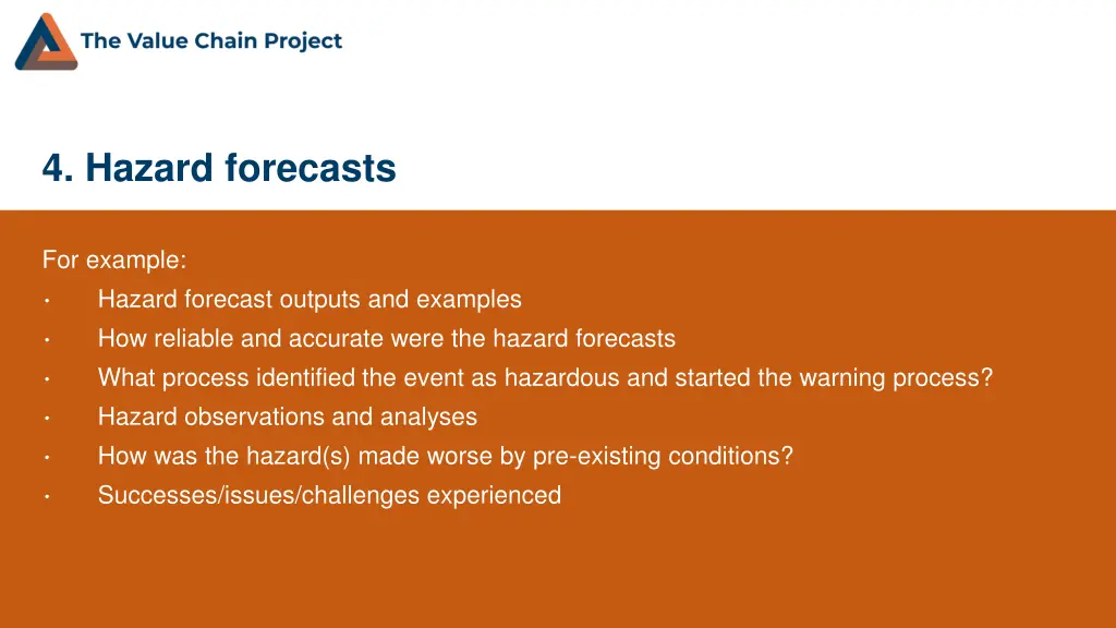 4 hazard forecasts