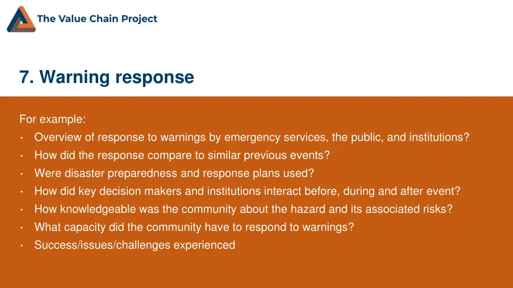 7 warning response
