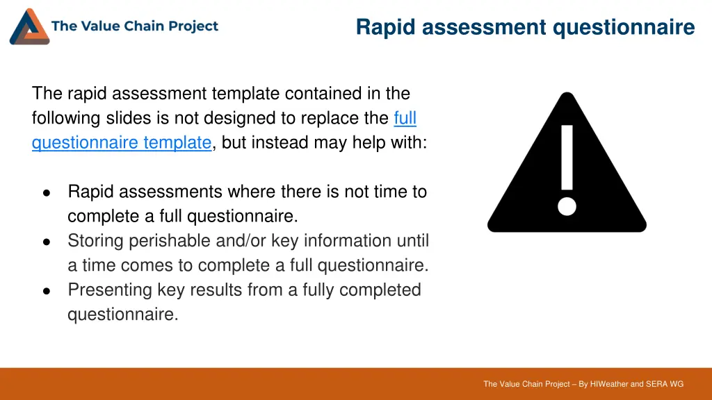 rapid assessment questionnaire