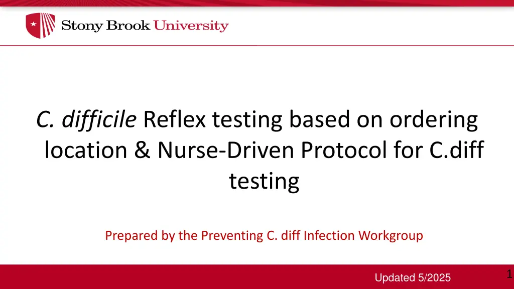 c difficile reflex testing based on ordering