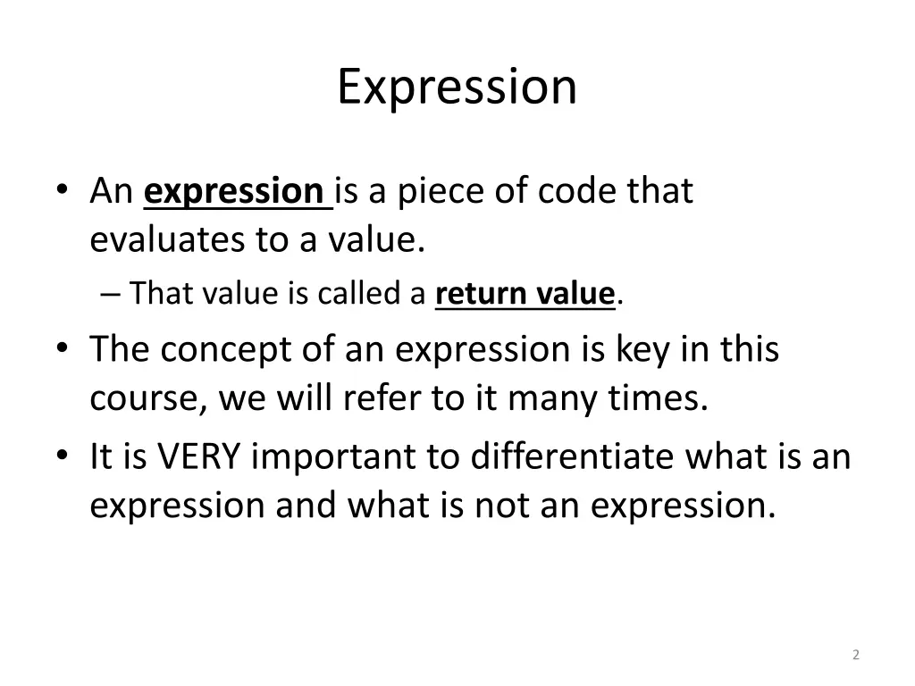 expression