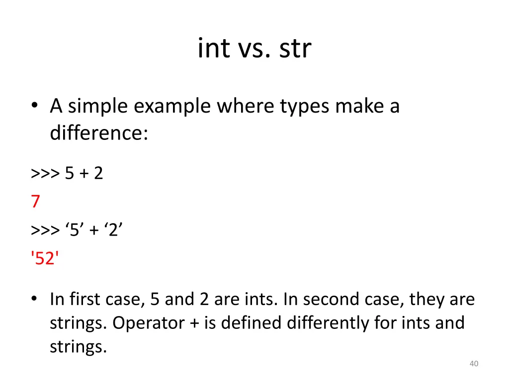 int vs str 2