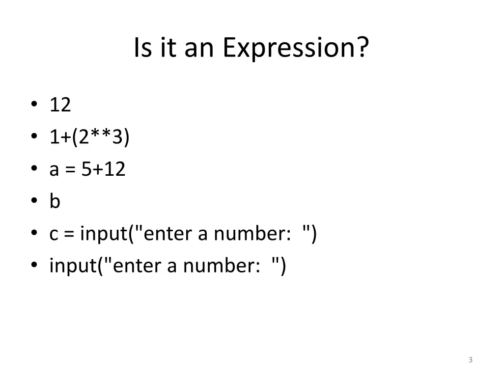 is it an expression