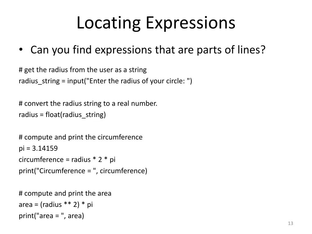 locating expressions 1