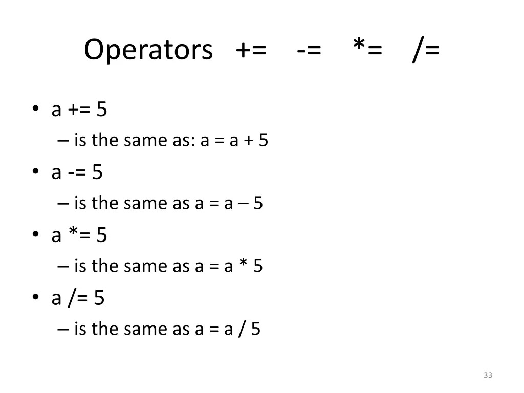 operators