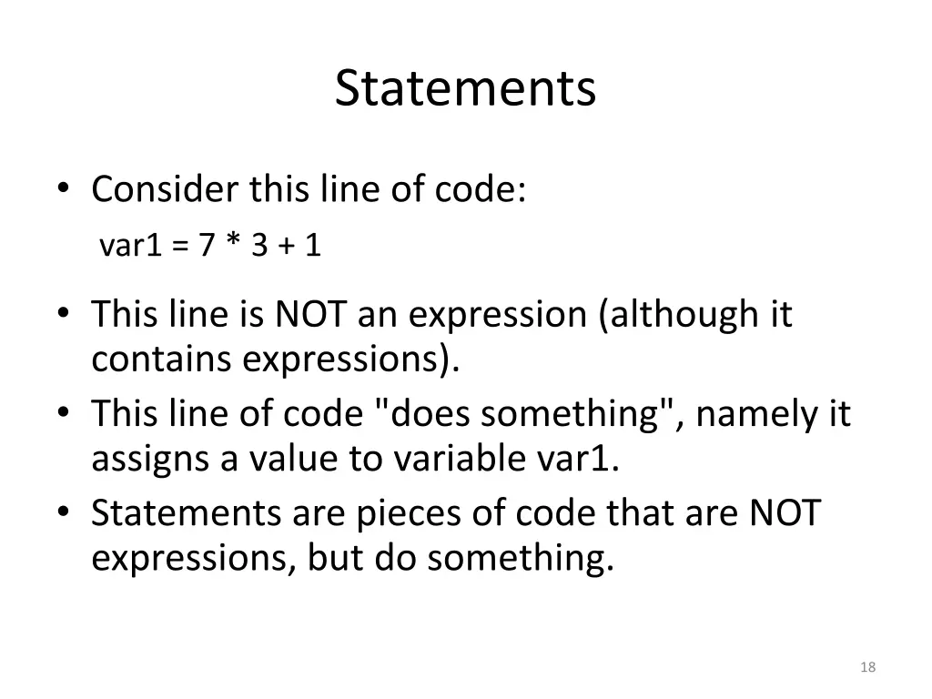 statements