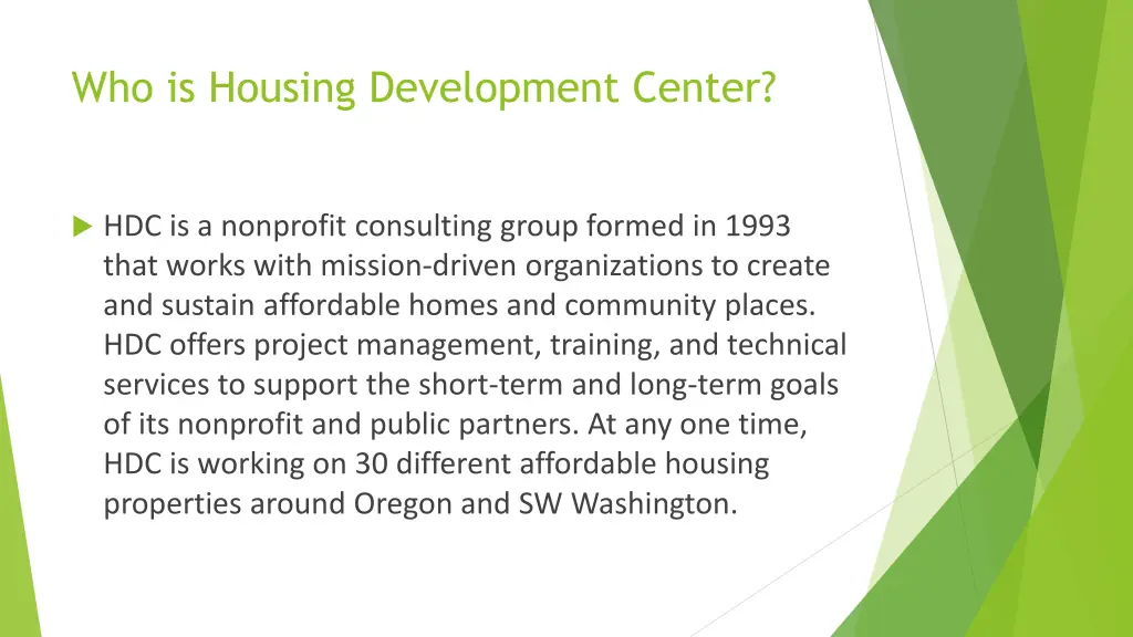 who is housing development center