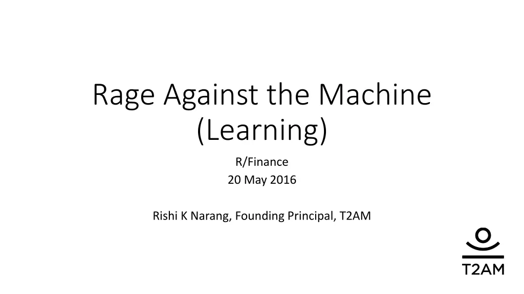 rage against the machine learning