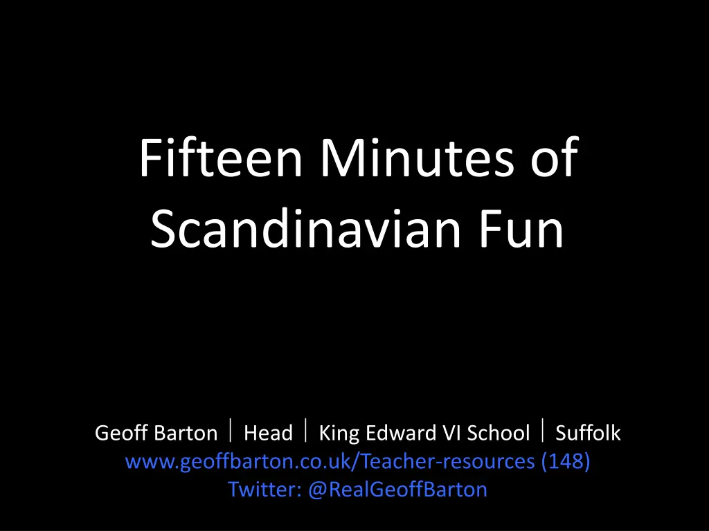 fifteen minutes of scandinavian fun