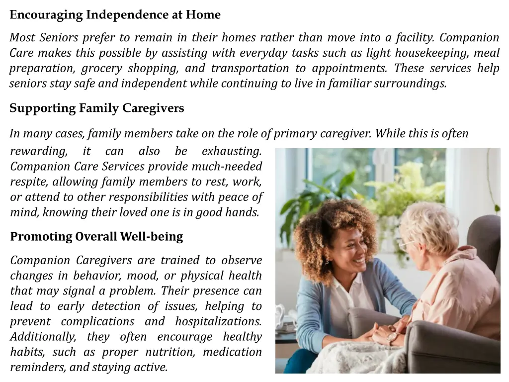 encouraging independence at home