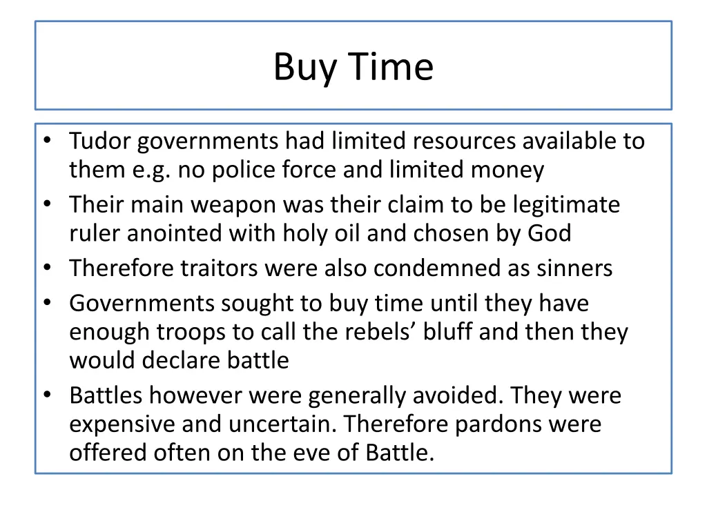 buy time