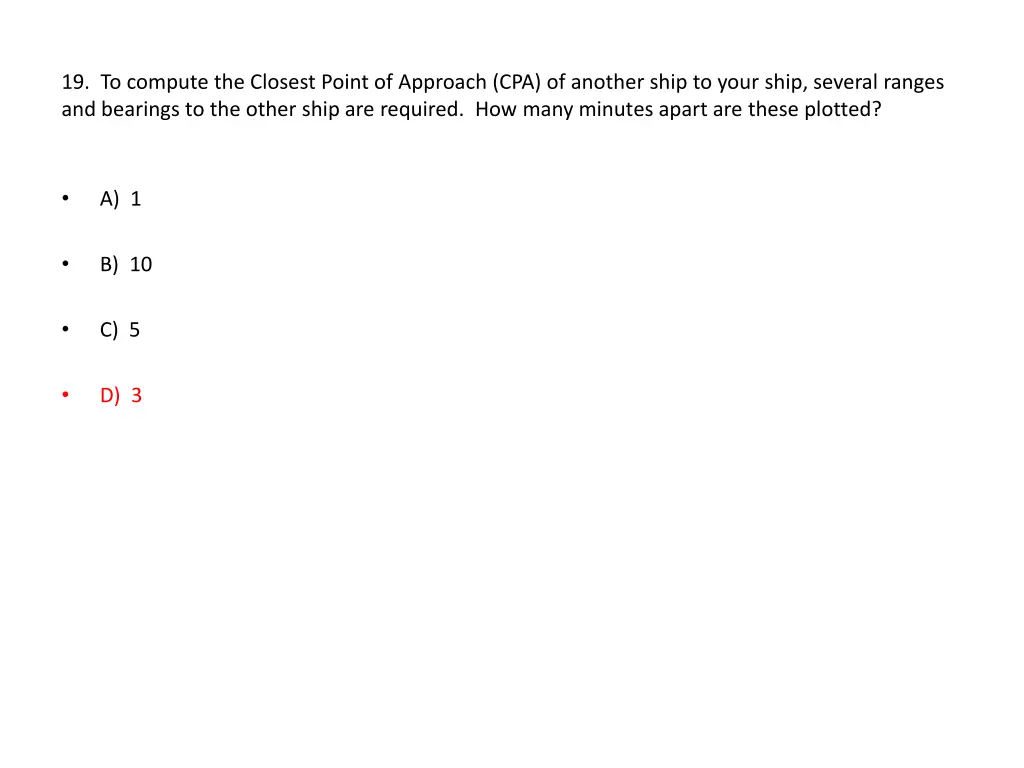 19 to compute the closest point of approach