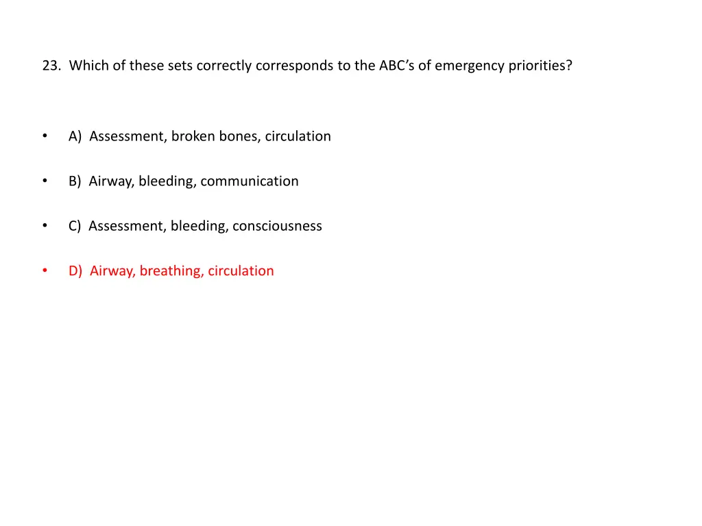 23 which of these sets correctly corresponds