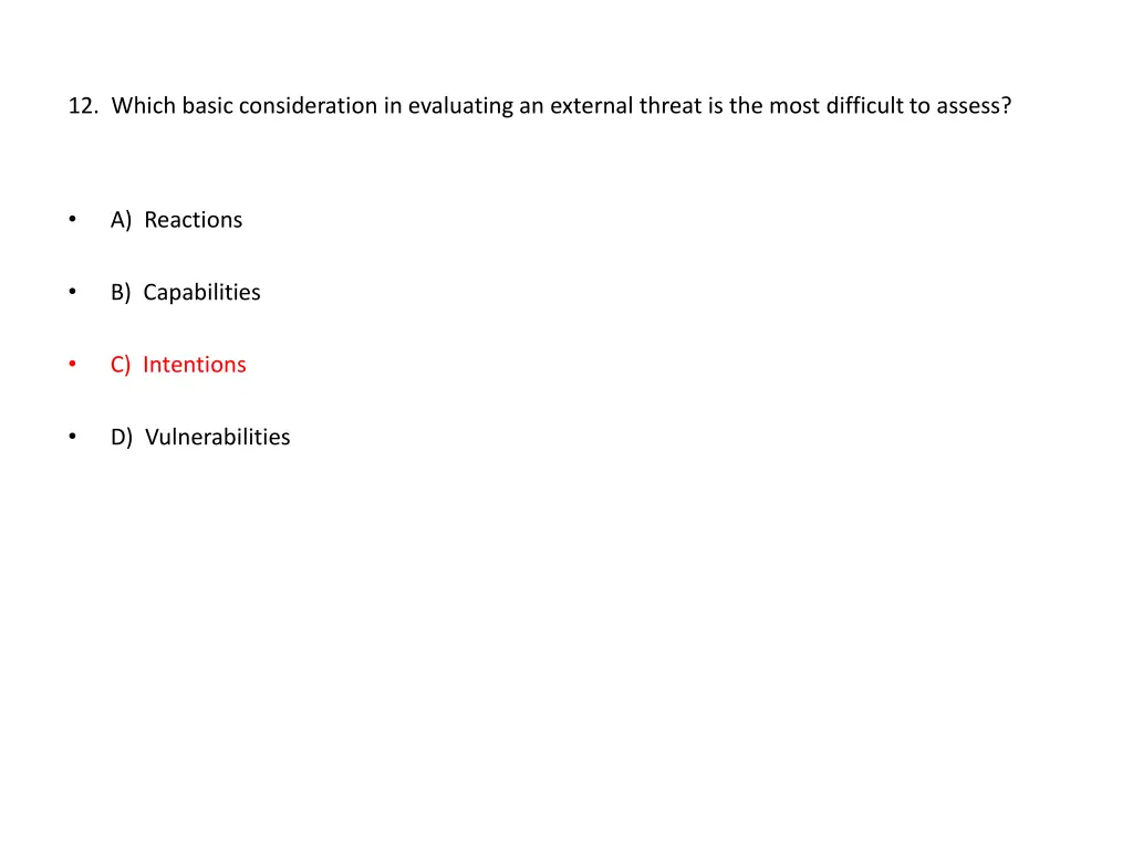 12 which basic consideration in evaluating