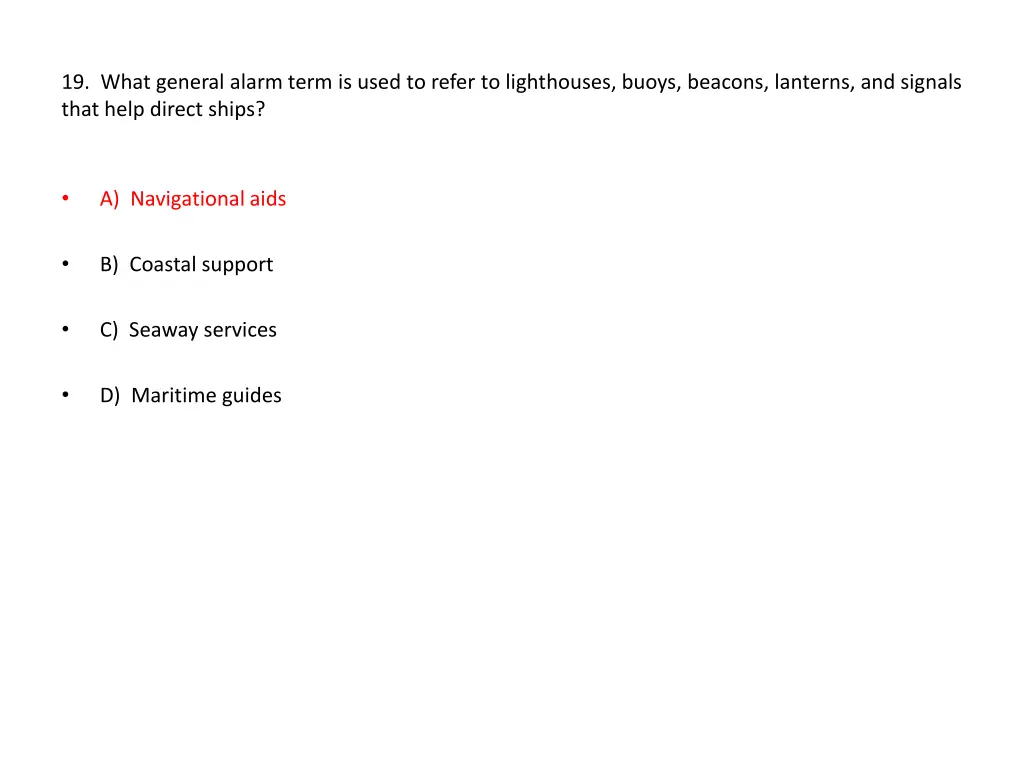 19 what general alarm term is used to refer