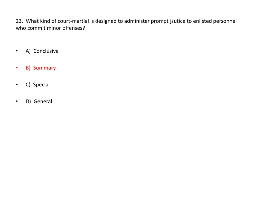 23 what kind of court martial is designed