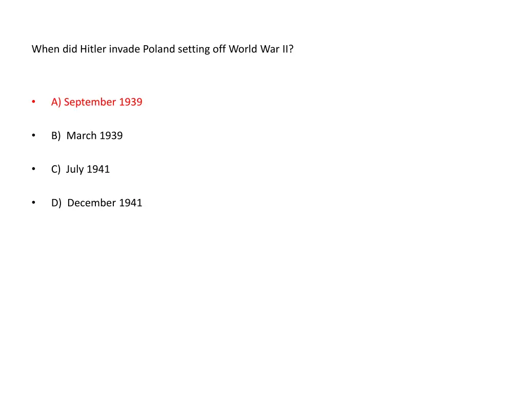 when did hitler invade poland setting off world