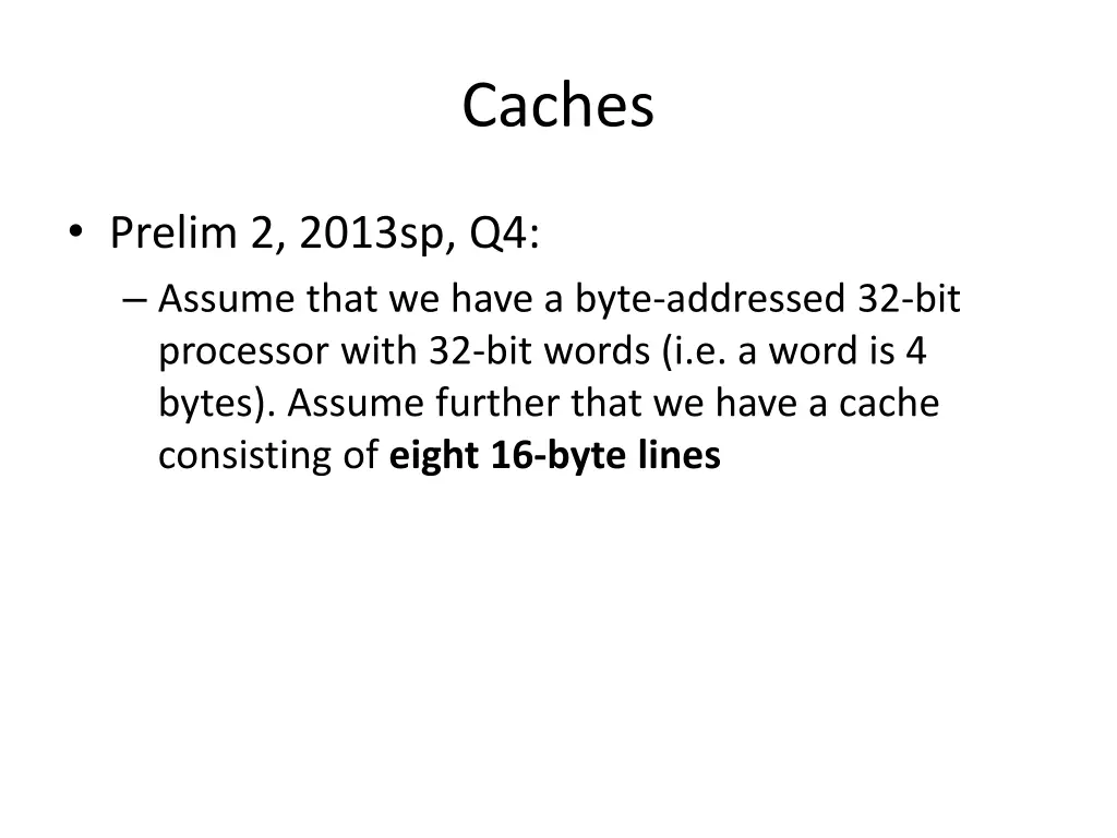 caches