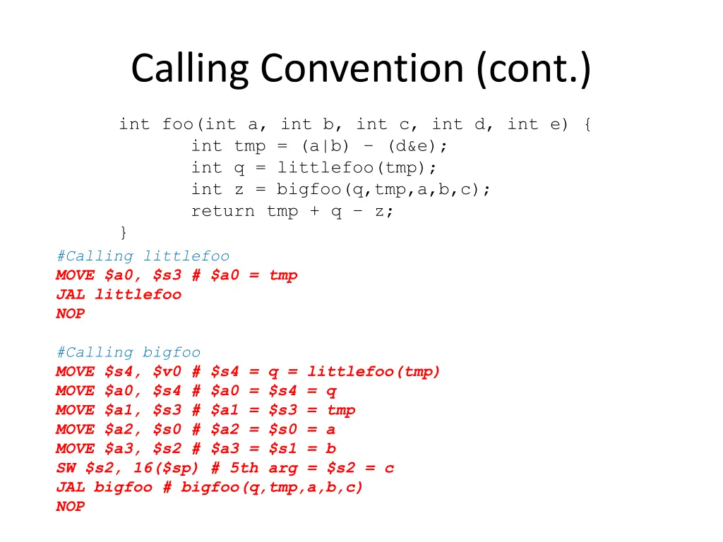 calling convention cont 3