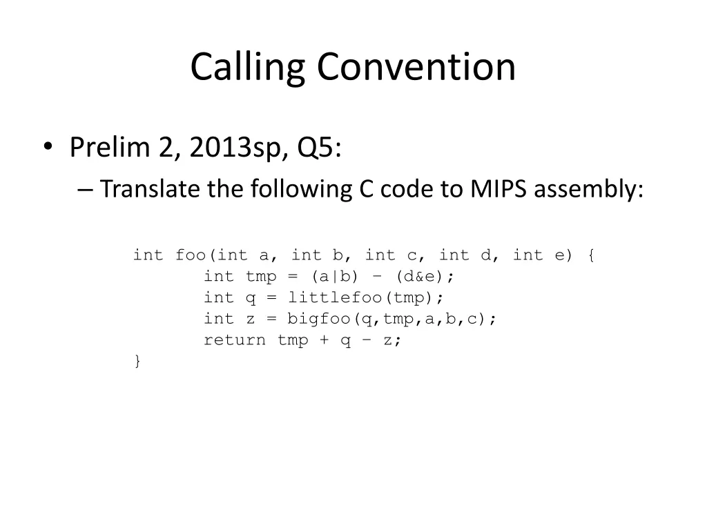 calling convention