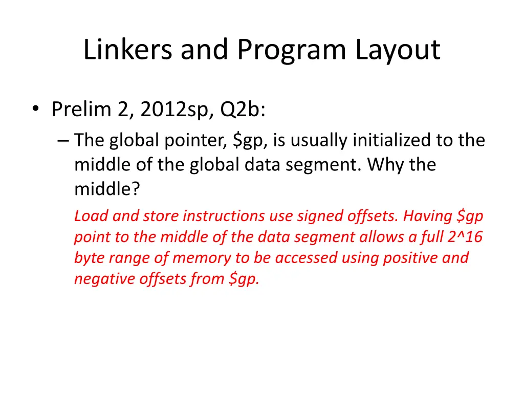 linkers and program layout