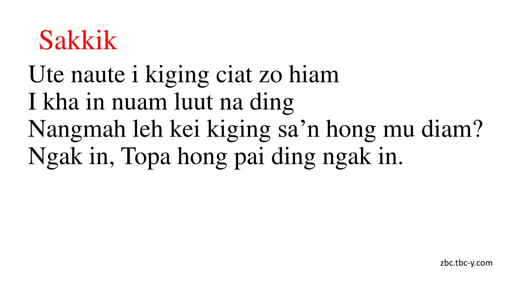 sakkik ute naute i kiging ciat zo hiam