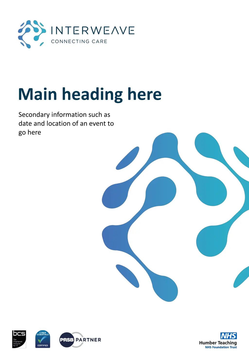 main heading here