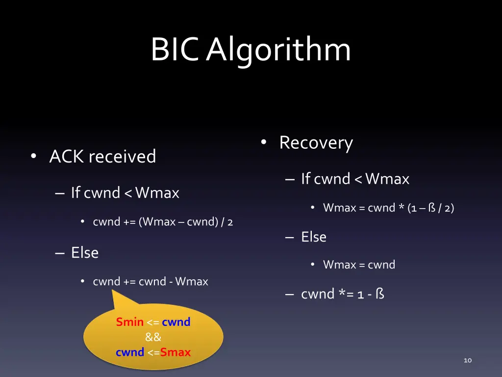 bic algorithm 1