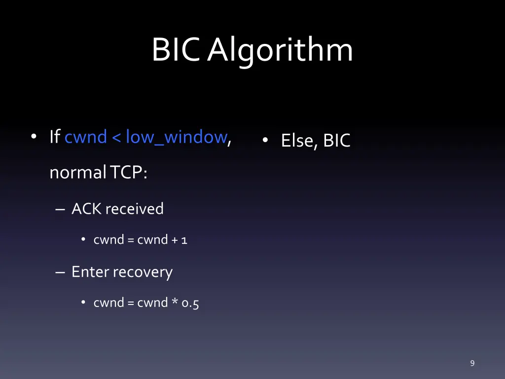 bic algorithm