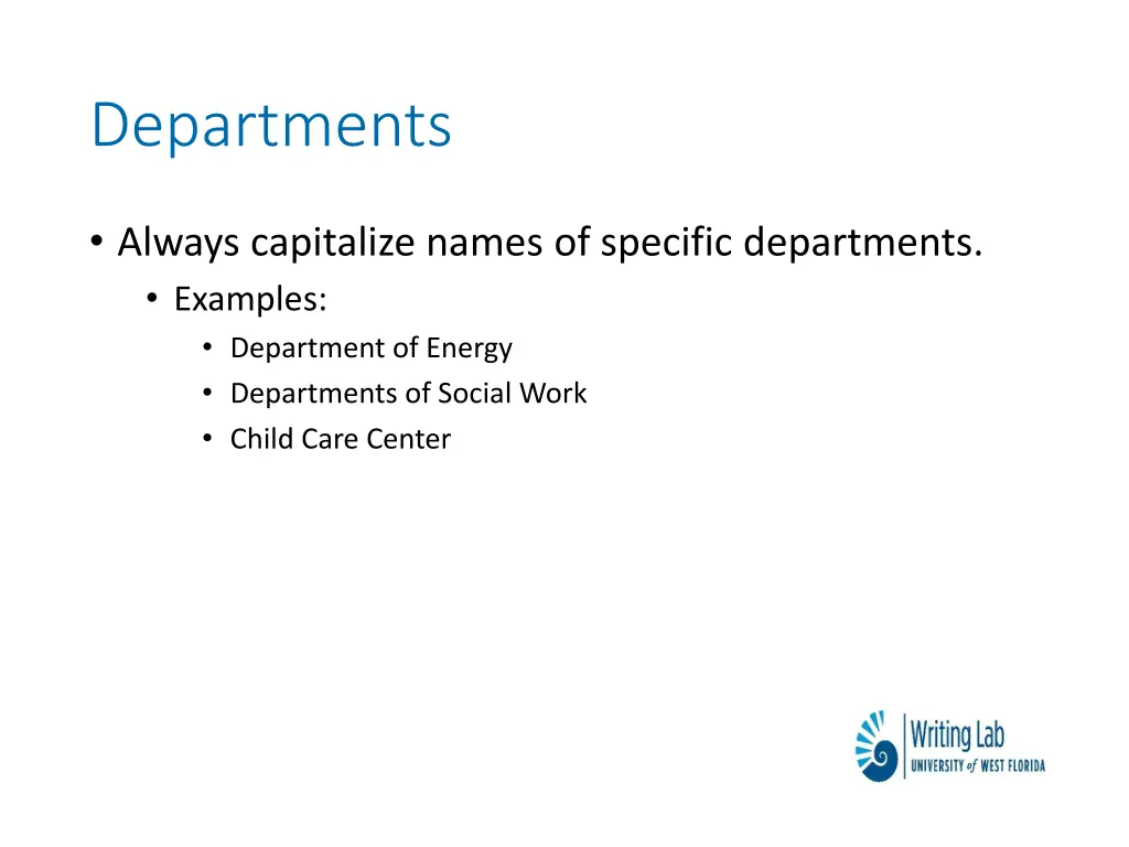 departments