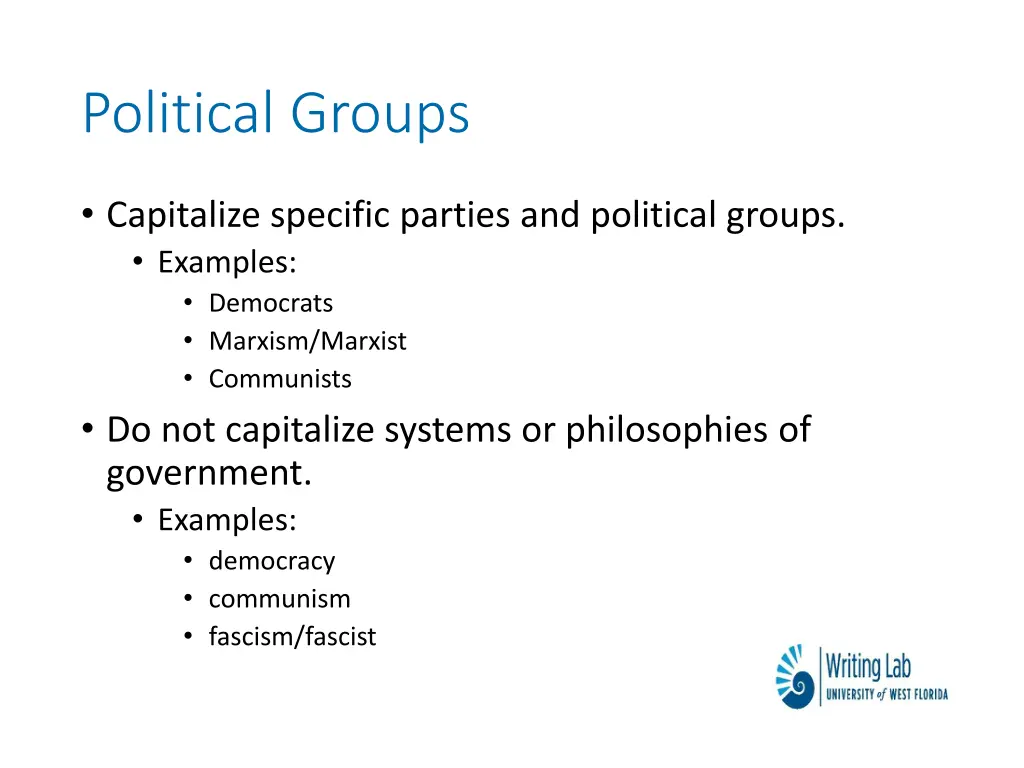 political groups
