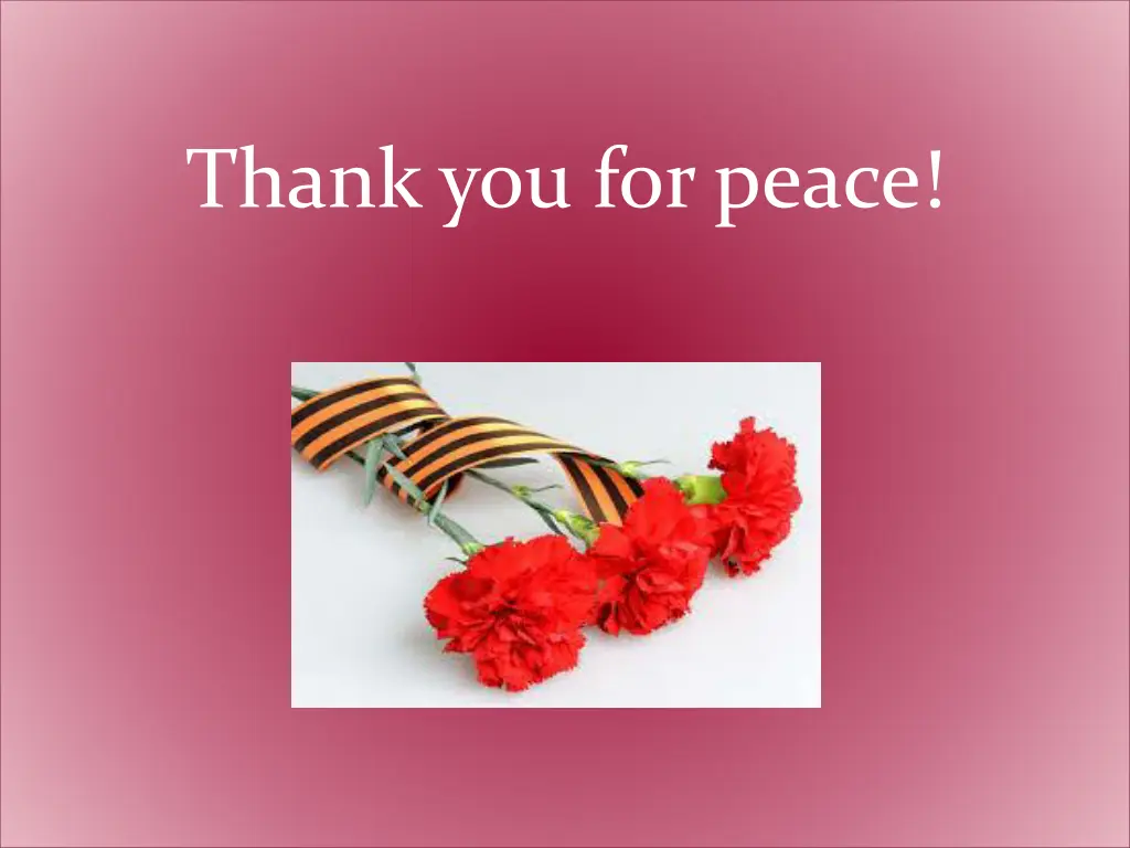 thank you for peace