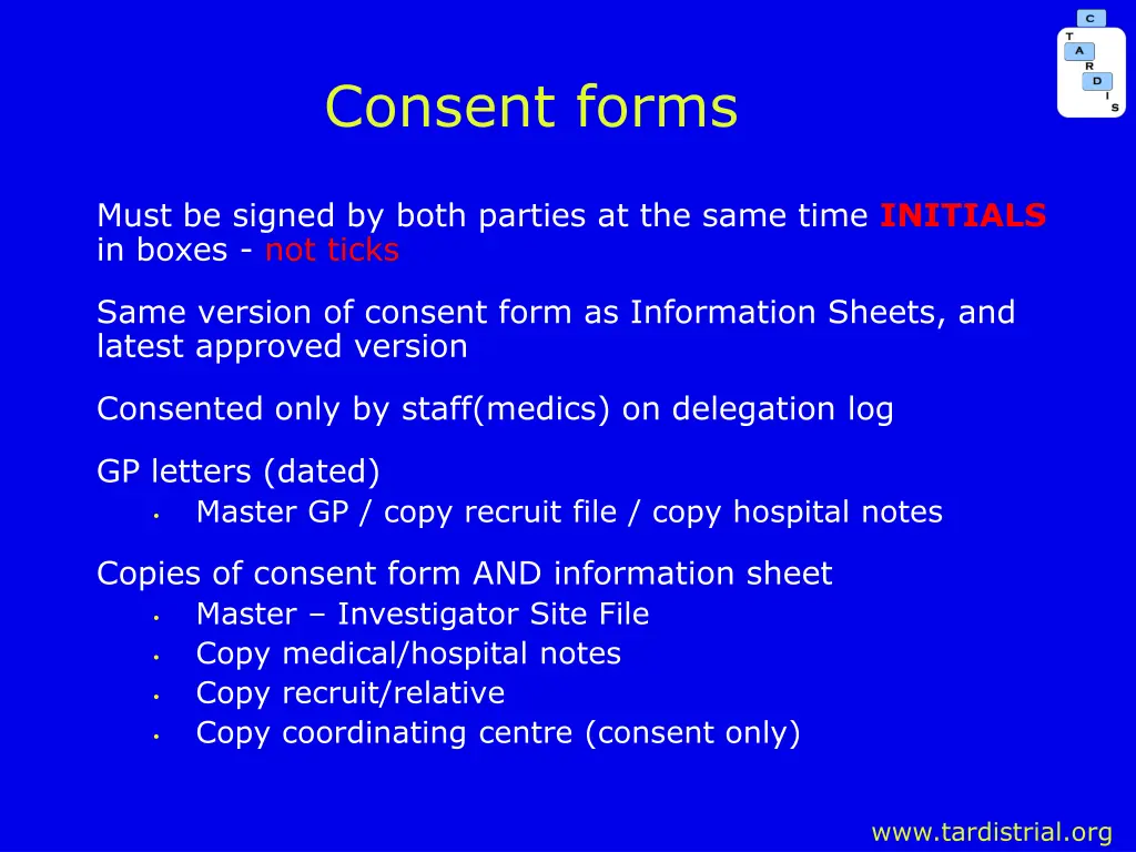 consent forms