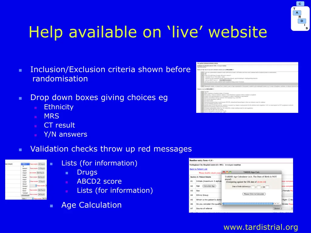 help available on live website